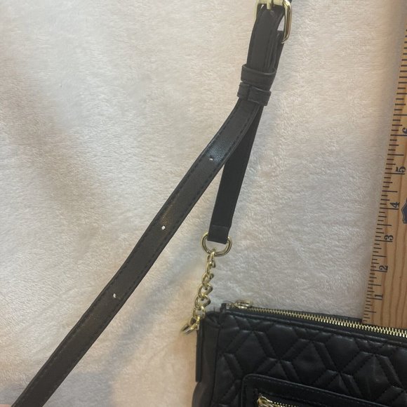 Classic Anne Klein Handbag Quilted‎ Black With Gold Hardware - Picture 12 of 12